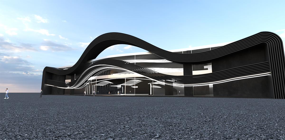 AXIA — Wave-shaped megastore